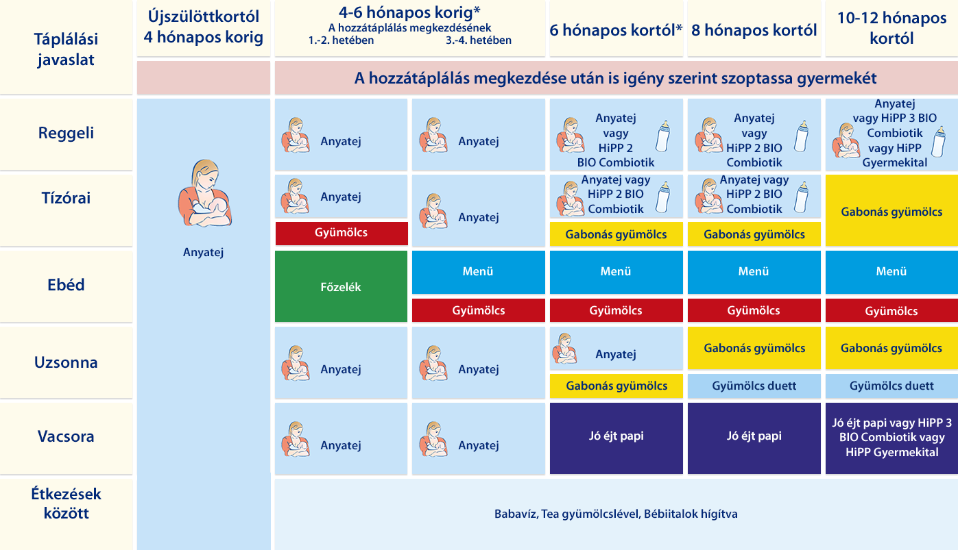 6 hónapos étrendje